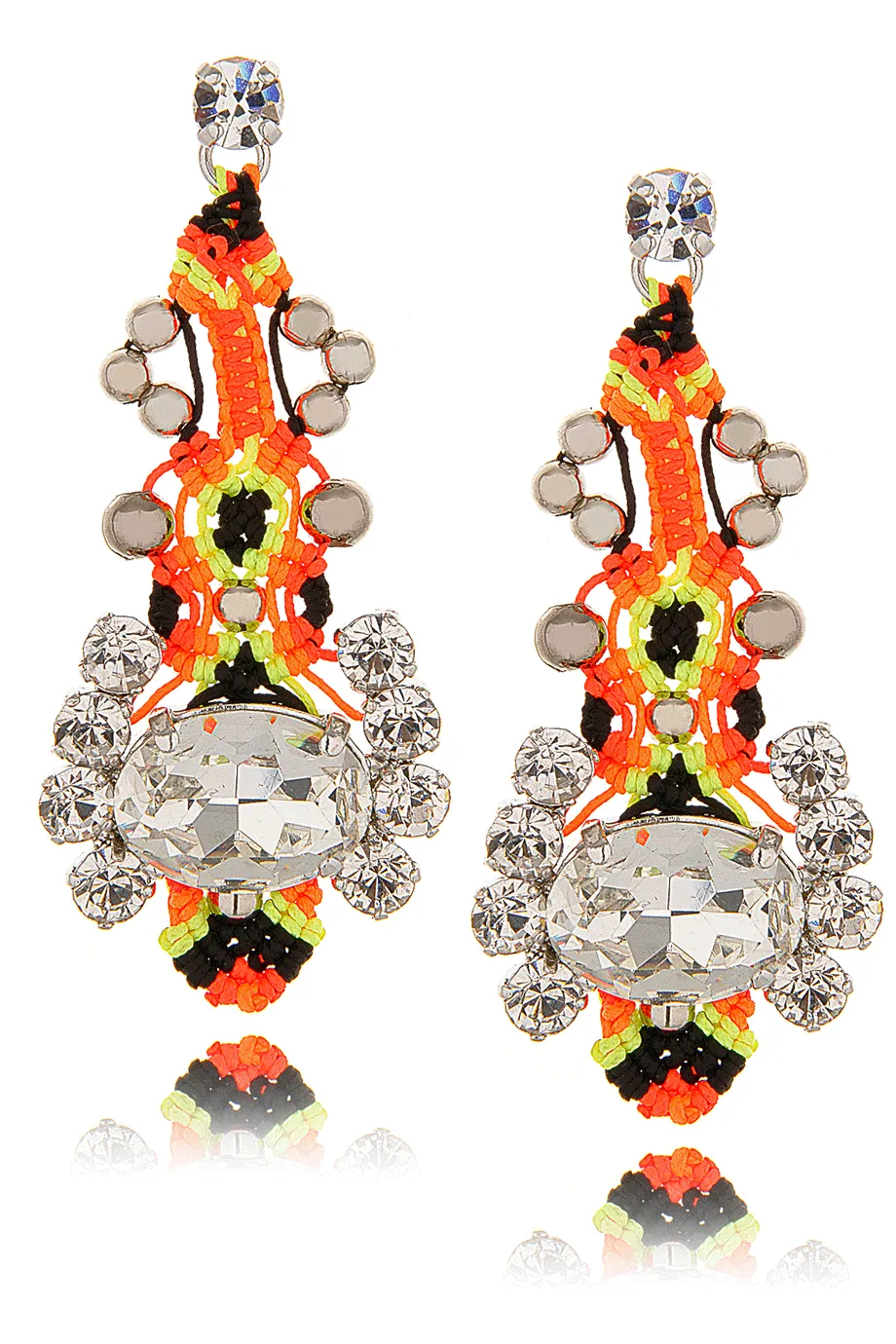 LK DESIGNS NEON PASSION Crystal Thread Earrings