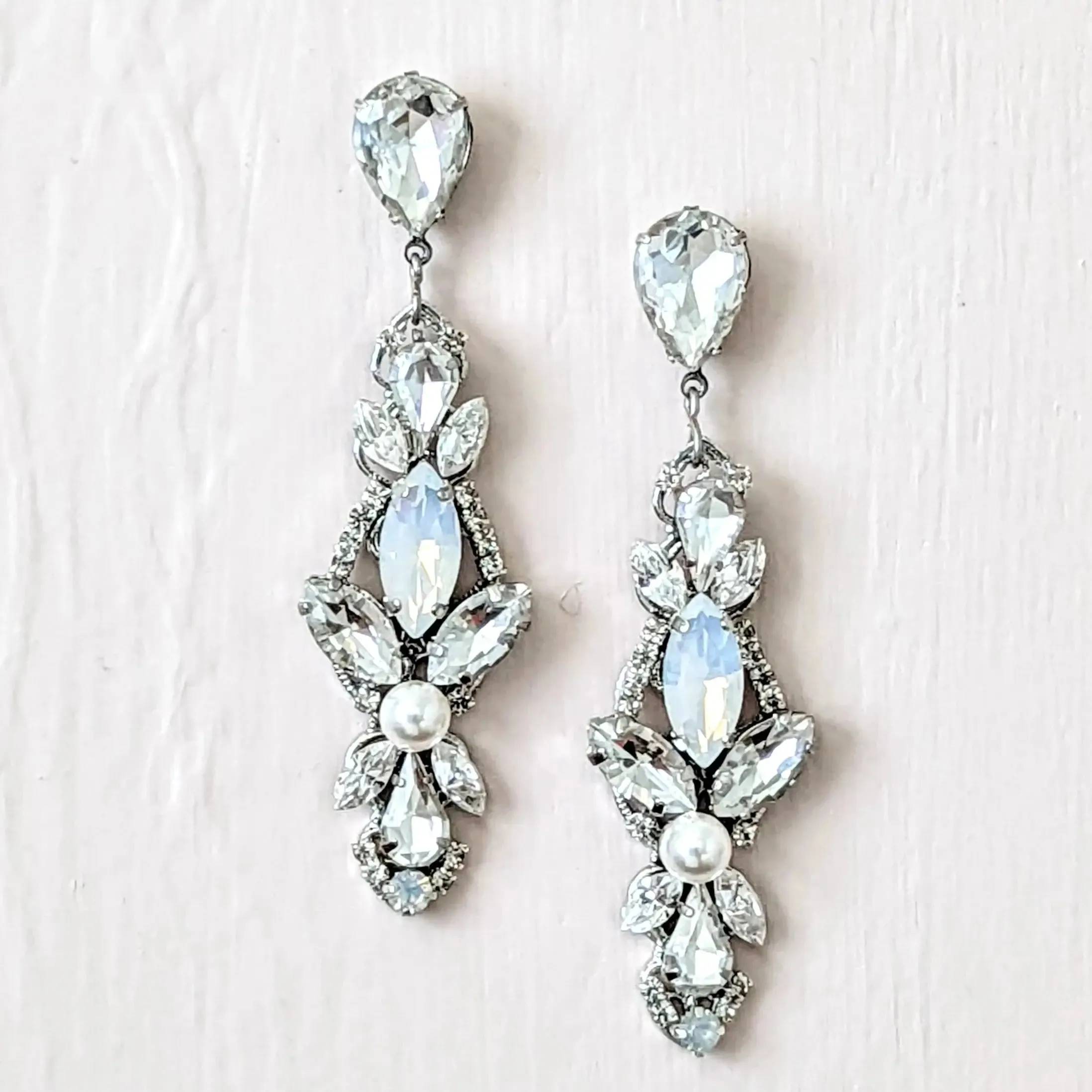 Long Crystal Earrings, Alina