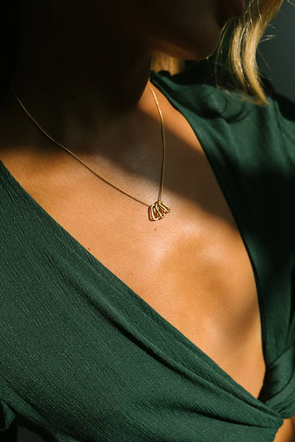 Love child pendant 14k solid gold