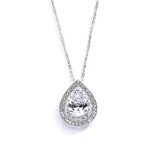 Micro Pave Cubic Zirconia Bridal Pendant