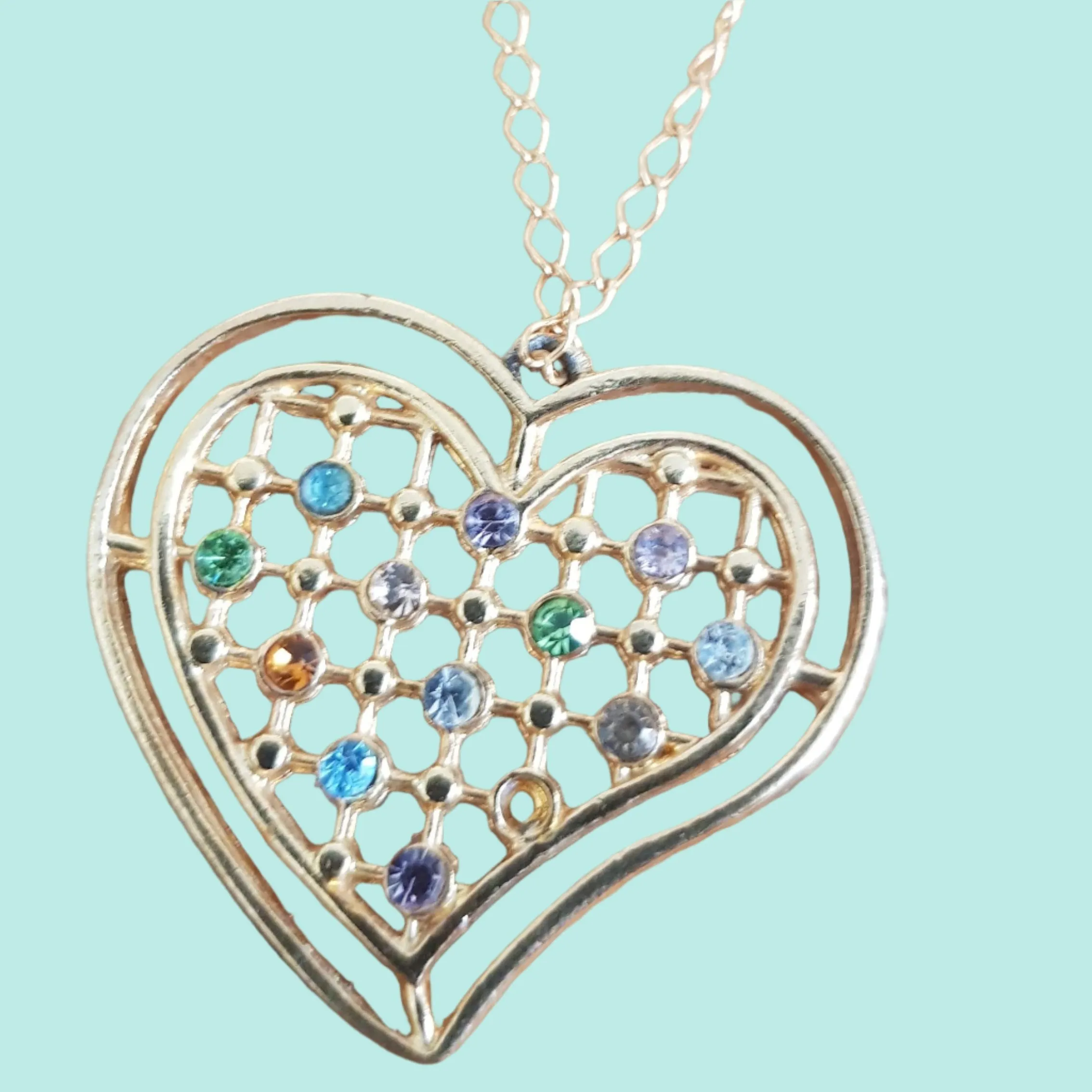 Necklace for women. Goldfilled pendant Heart Necklace for Woman/ Girl.