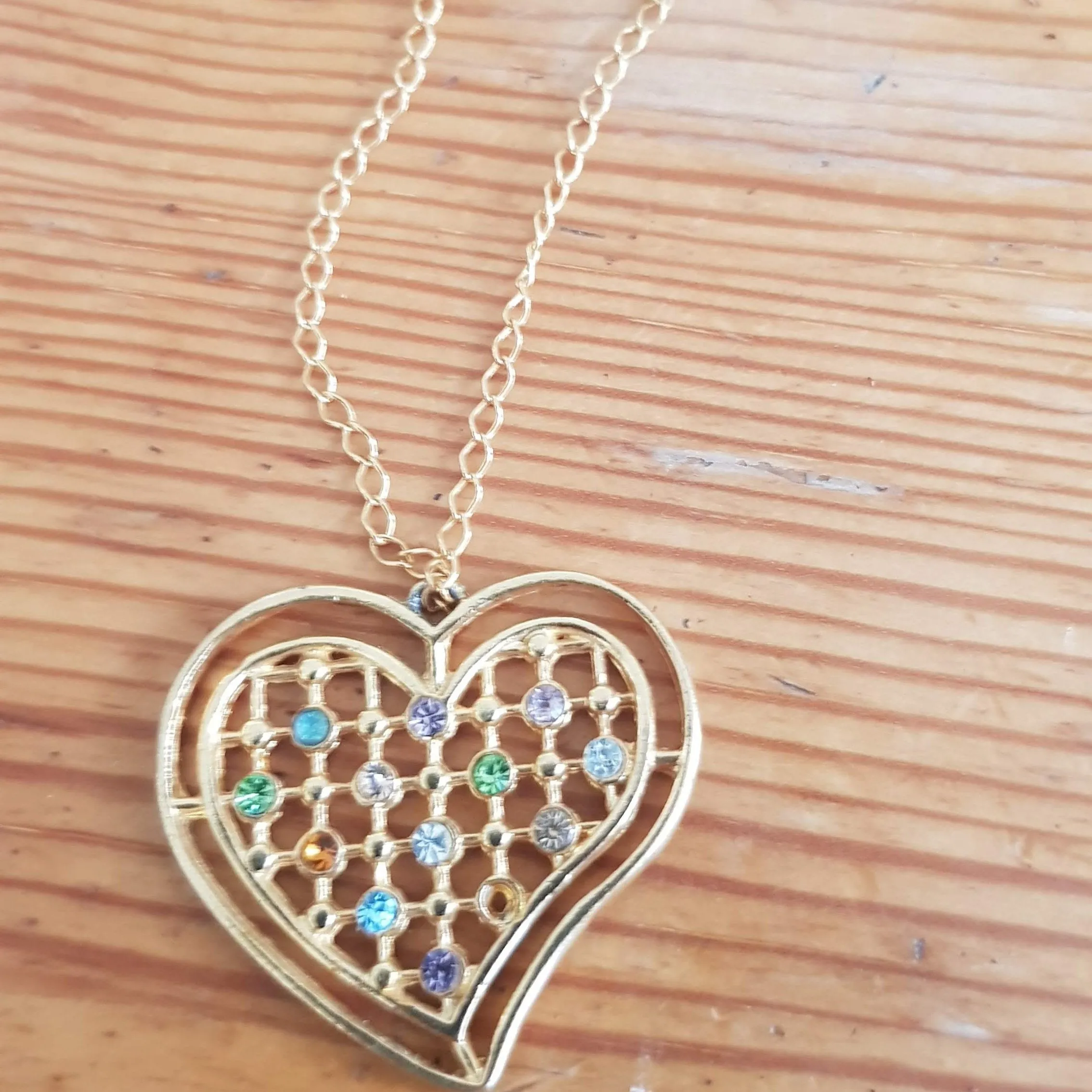 Necklace for women. Goldfilled pendant Heart Necklace for Woman/ Girl.