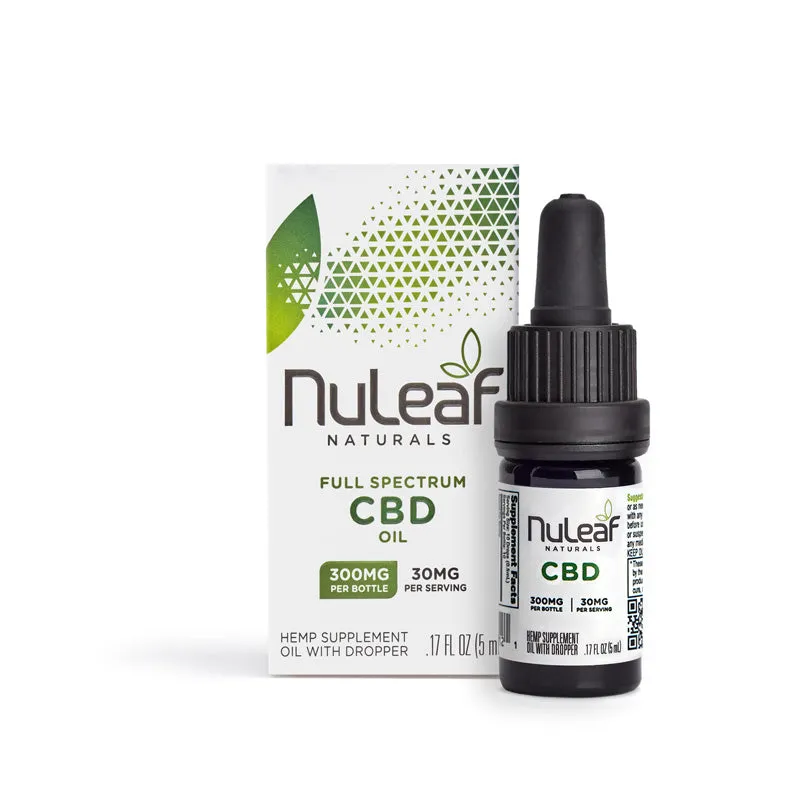 NuLeaf Organic Full Spectrum Hemp Oil 60mg/ml for People. 5ml and 15ml and 30ml