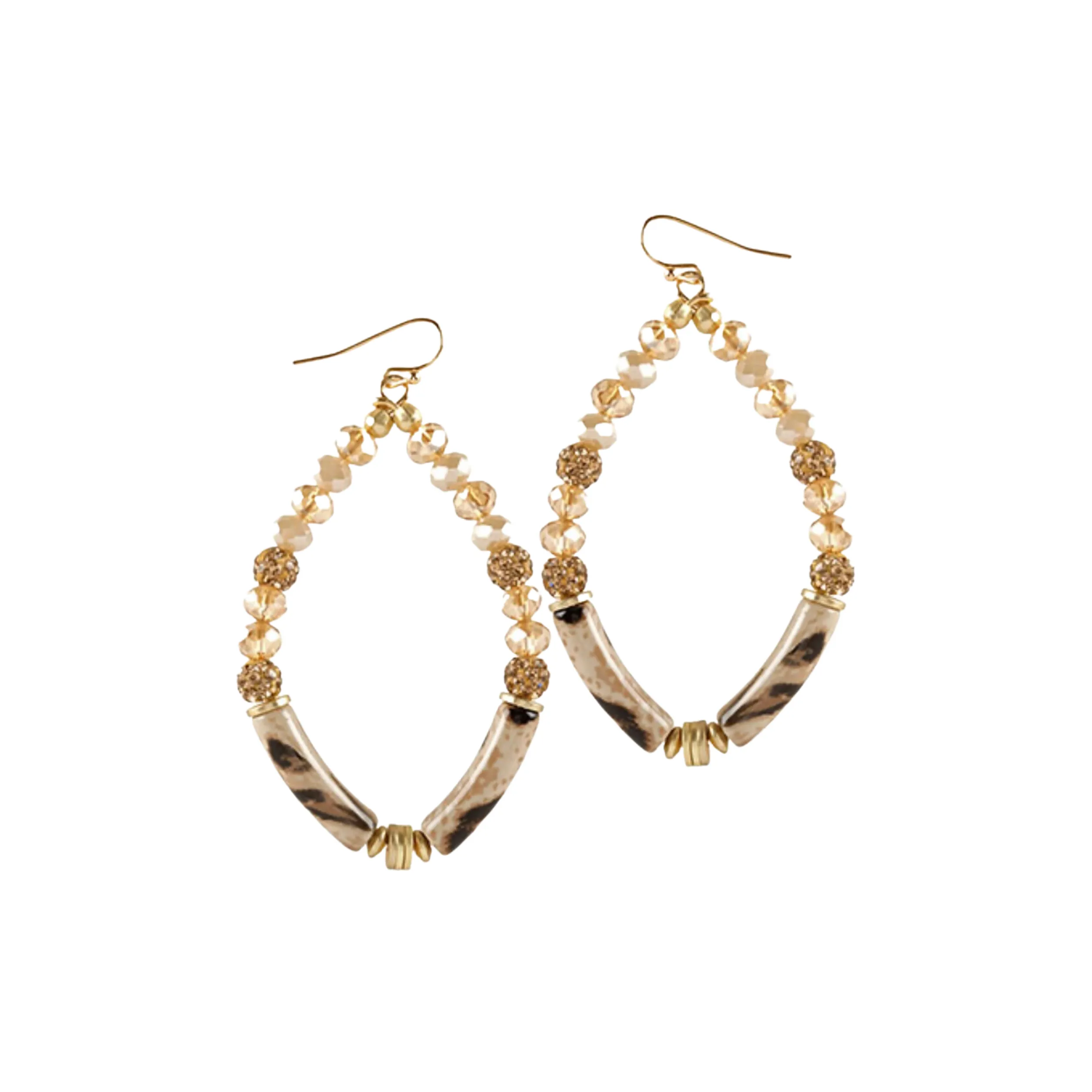 Oval Leopard Earrings