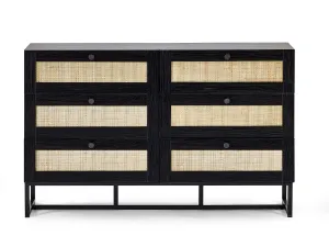 Padstow 6 Drawer Chest - Black