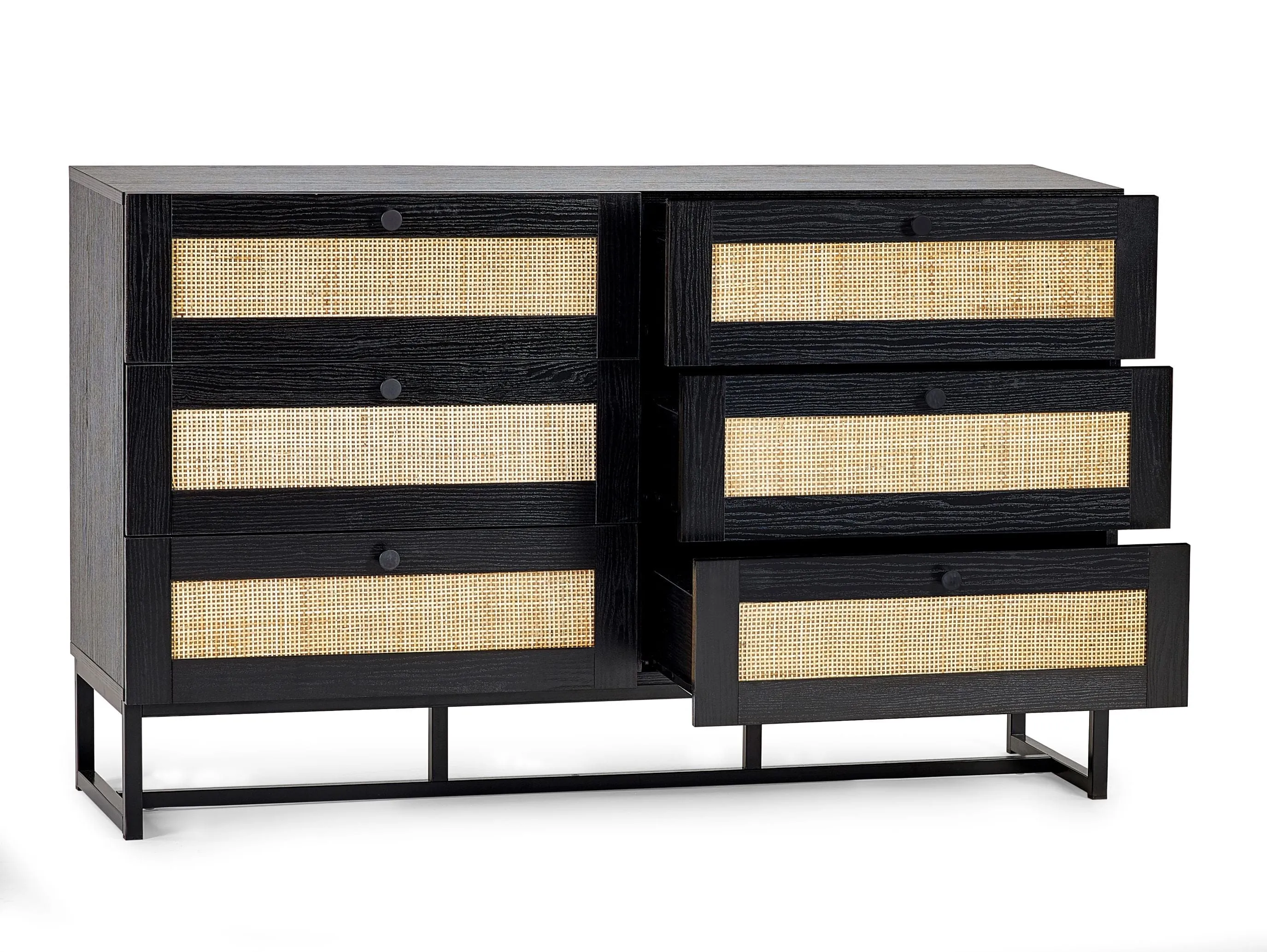 Padstow 6 Drawer Chest - Black