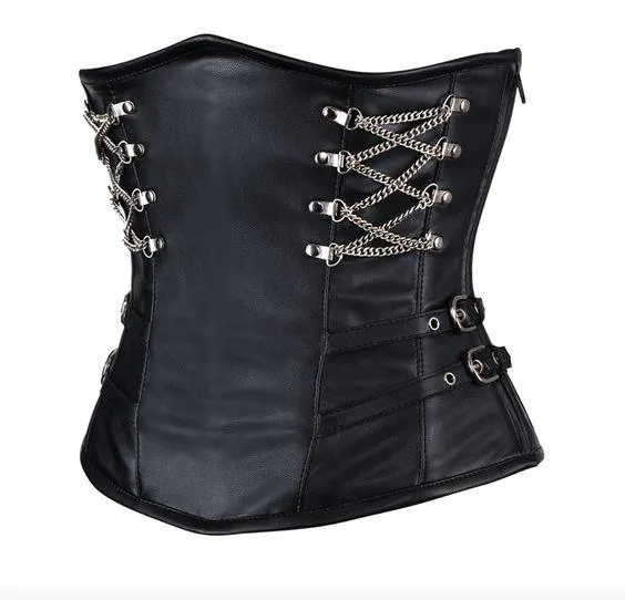 Pat Sheep Nappa Leather Underbust Corset