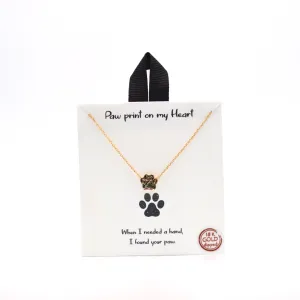 Paw Print Necklace (Paw Print on my Heart)