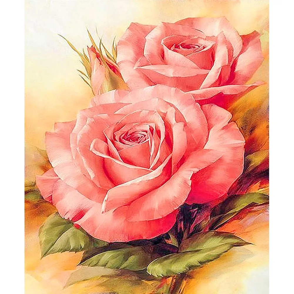 Pink Flower - Full Square Diamond - 40x50cm