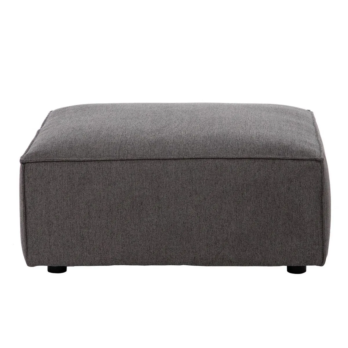 Pouffe Grey Wood Feather Foam 94 x 94 x 44 cm Modular