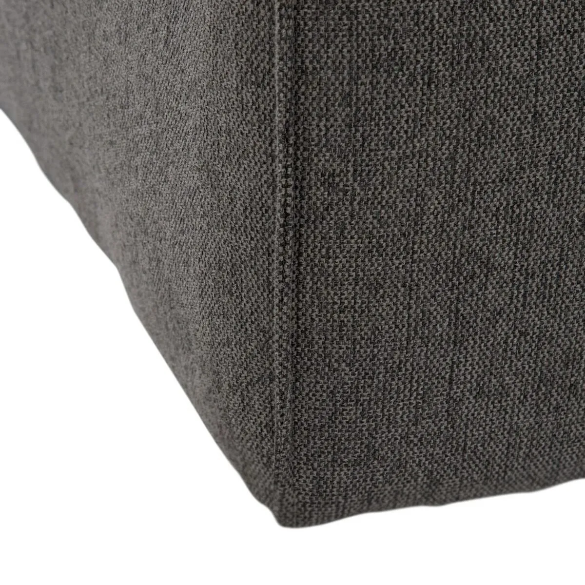 Pouffe Grey Wood Feather Foam 94 x 94 x 44 cm Modular