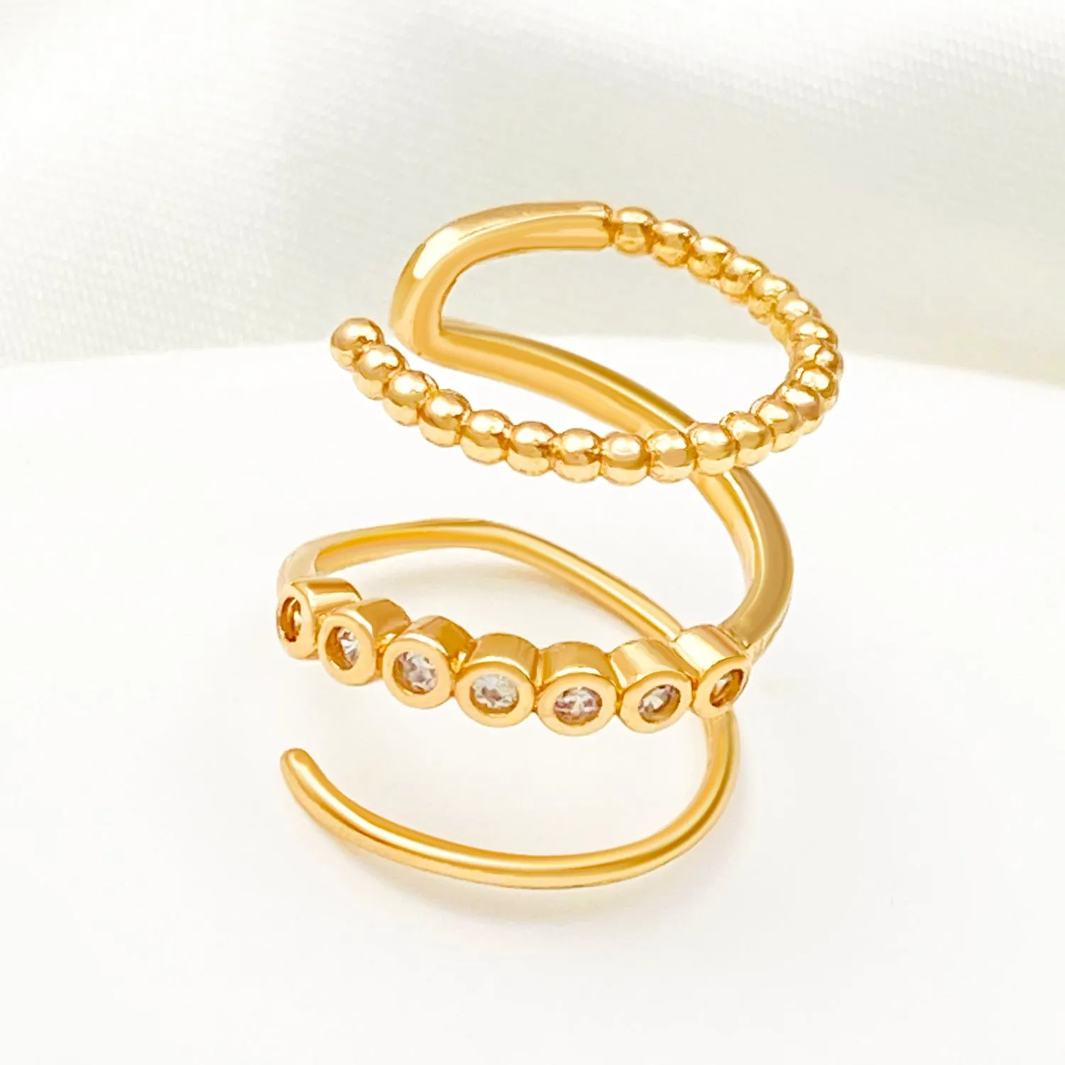 Pre Order: Multi Layer Spiral Ear Clip Earrings