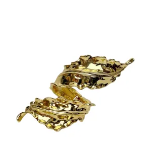 Pre Order:  Retro Metal Leaf Spiral Open Bracelet