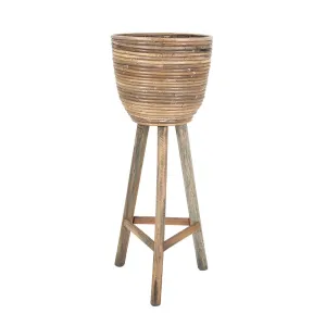 Rattan Standing Basket Bahama Grey