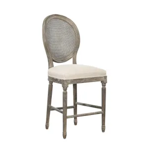 Renton Counter Stool, Rattan Back