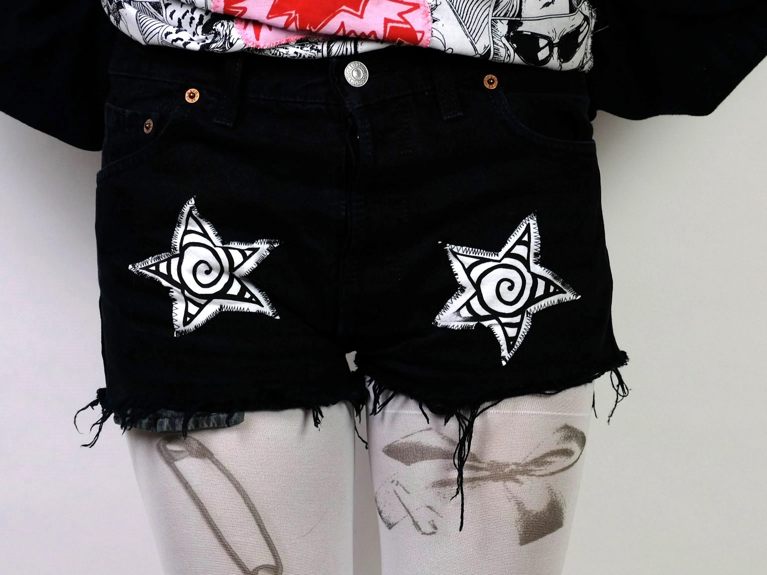 Reworked Spiral star shorts  6- 8