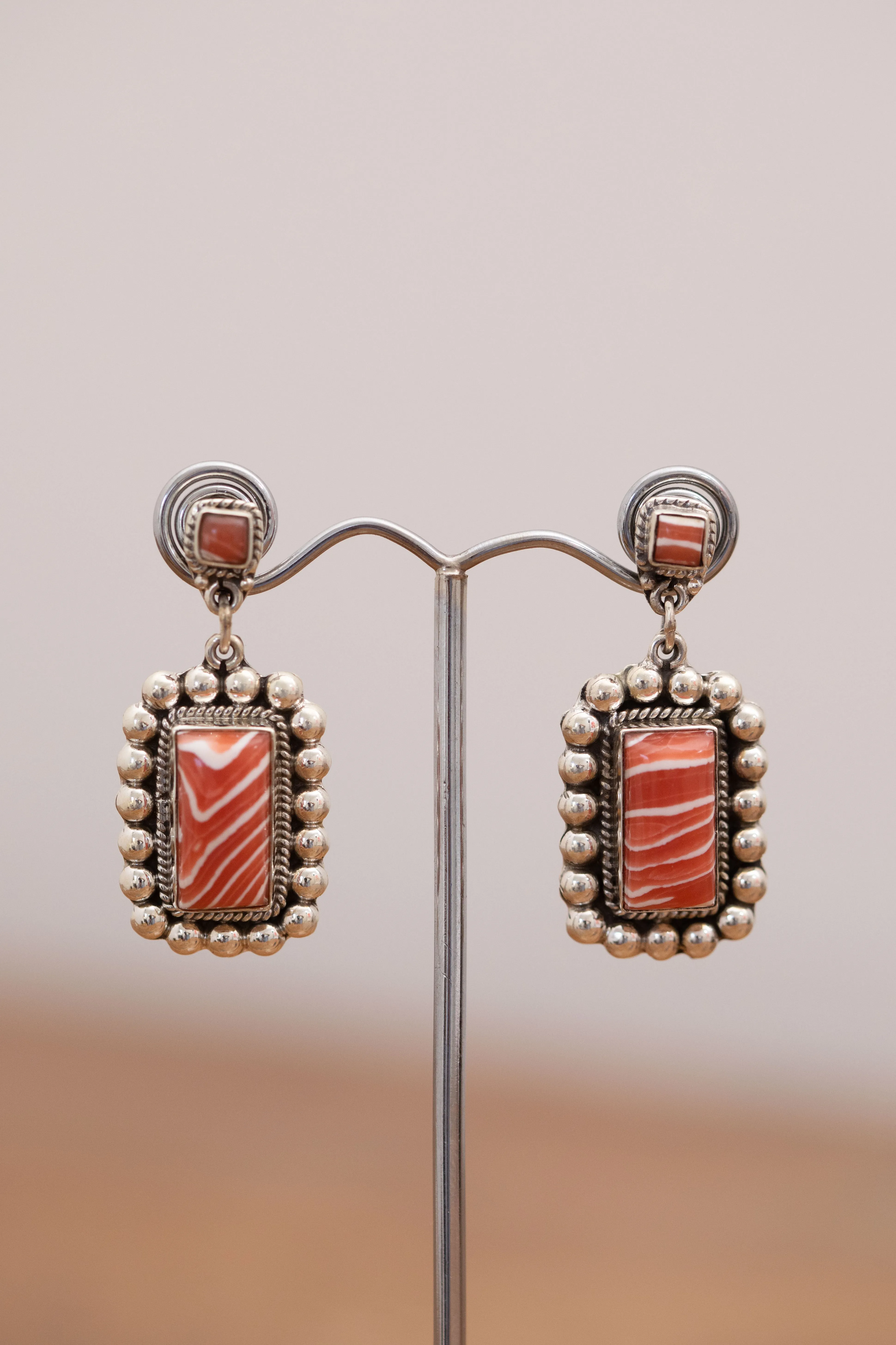 Rhodochrosite Juana Earrings