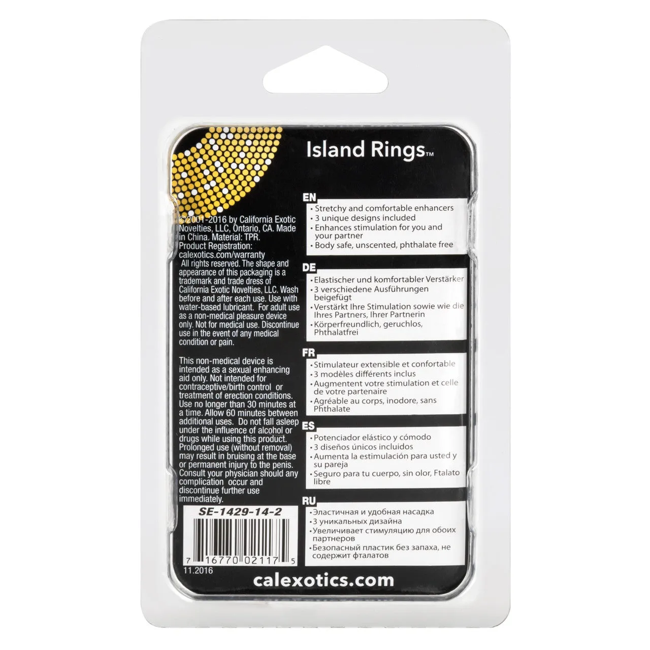 Rings! Island Rings Cock Rings (3 piece set) - Purple