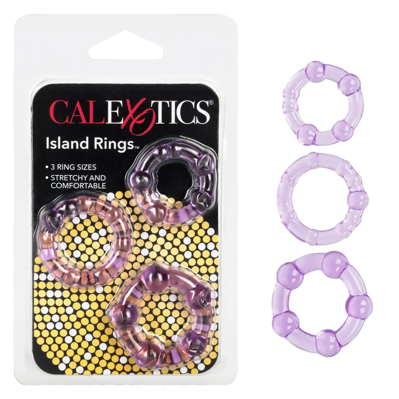 Rings! Island Rings Cock Rings (3 piece set) - Purple