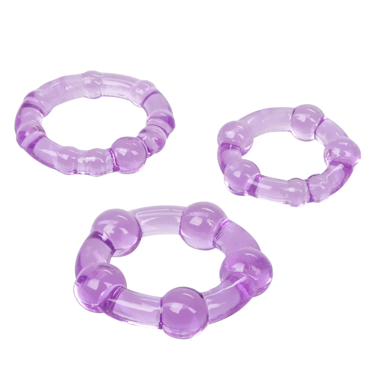 Rings! Island Rings Cock Rings (3 piece set) - Purple