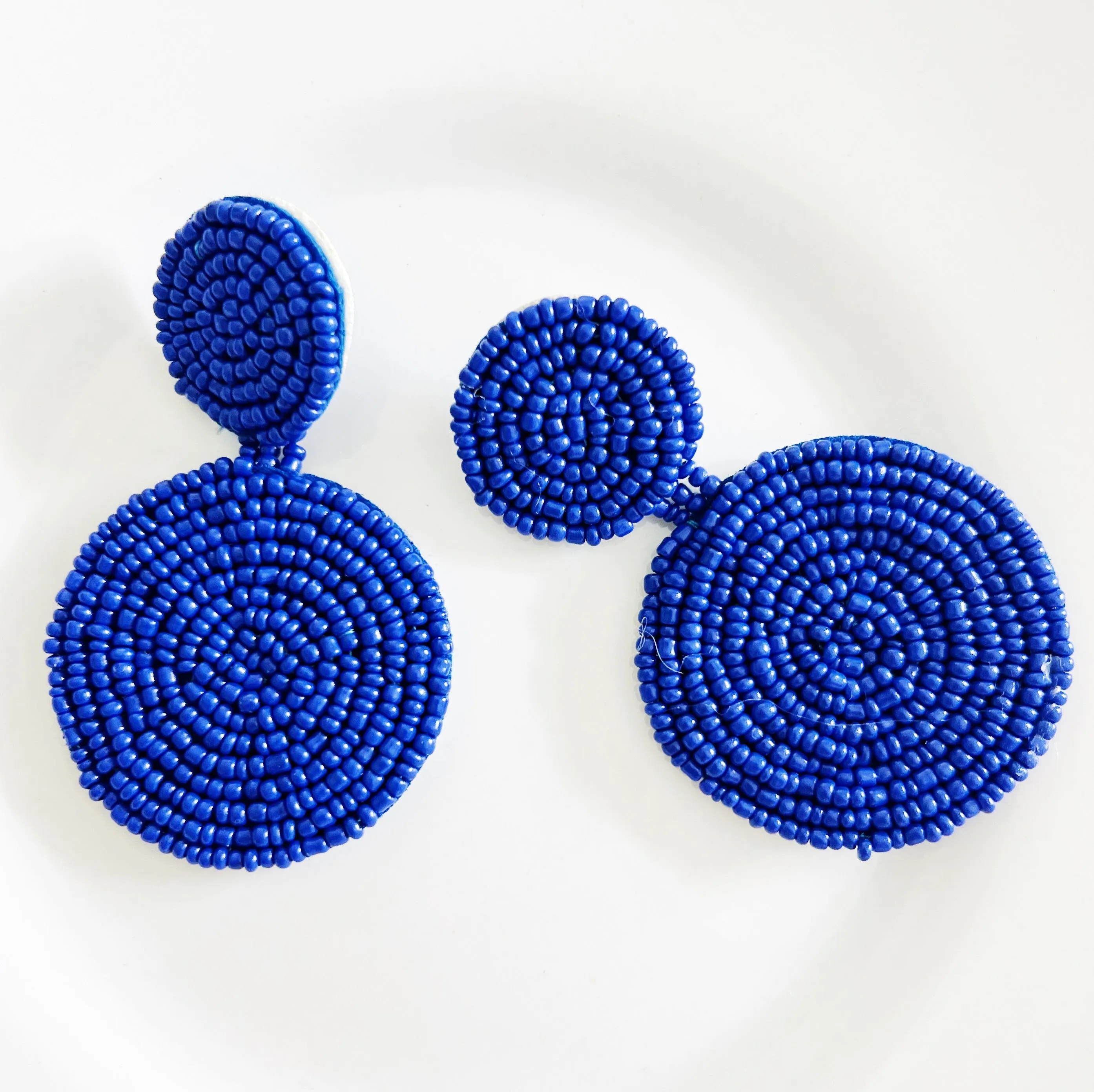 Round Drop Seed Bead Earrings