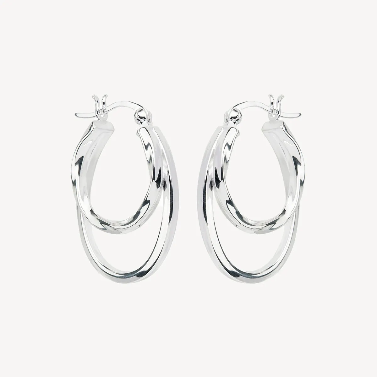 Sea of Change Silver Hoop Earrings