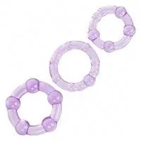 Silicone Island Cock Rings - set of Three