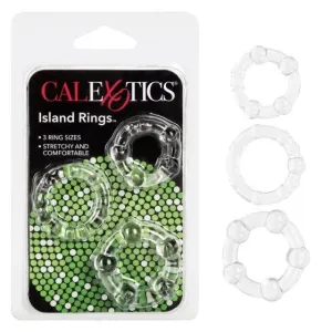 Silicone Island Cock Rings - set of Three