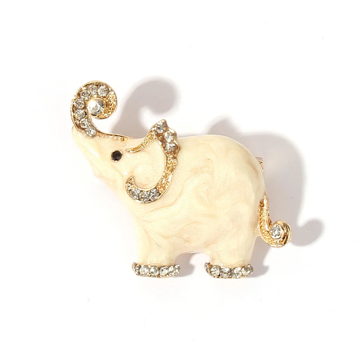 SISSLIA High Quality Reasonable Price Elephant Brooches Fashion Cute Shiny Zircon Inserted Small Brooch For Women