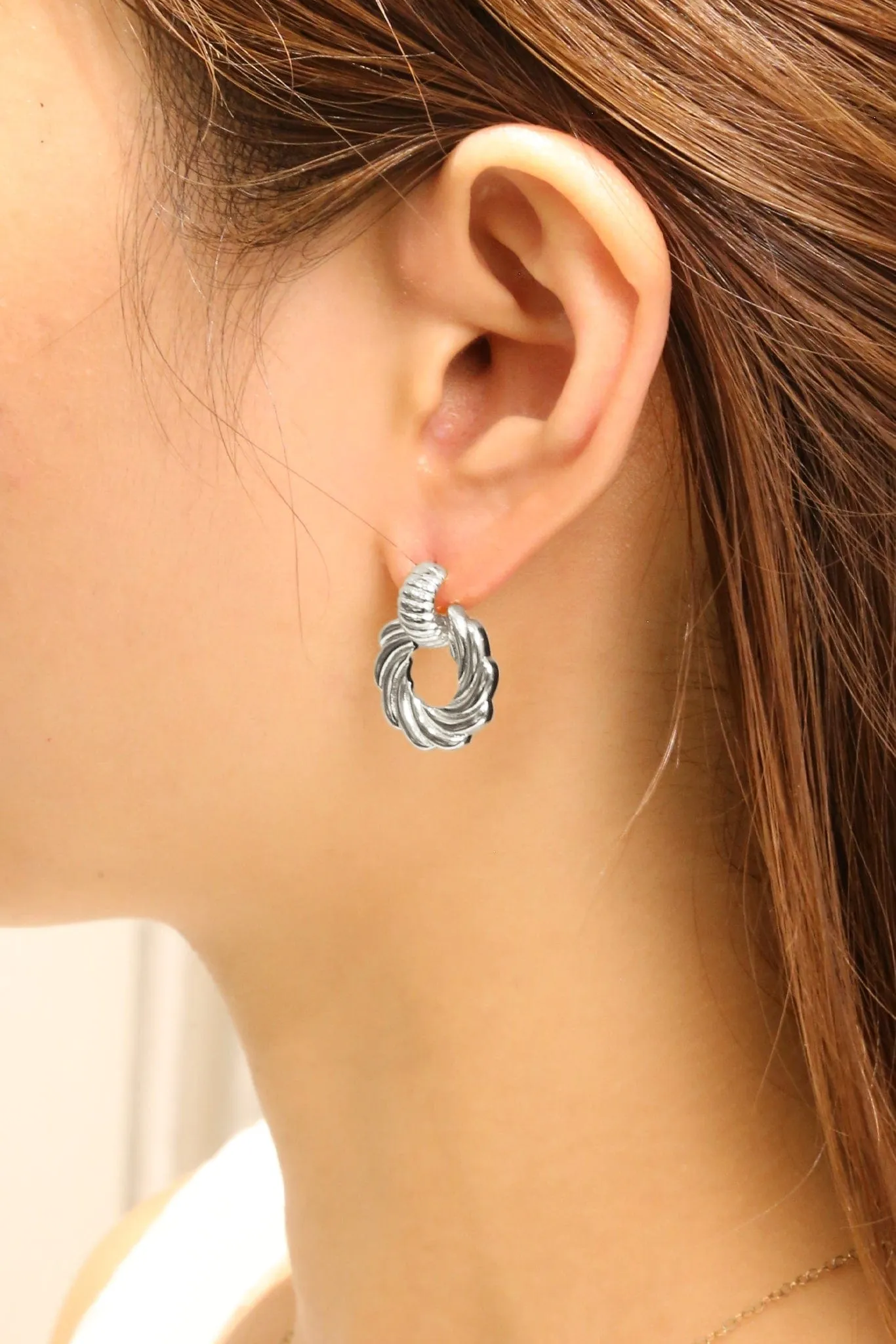 SJE310771 14K Spiral Whirl Post Earrings