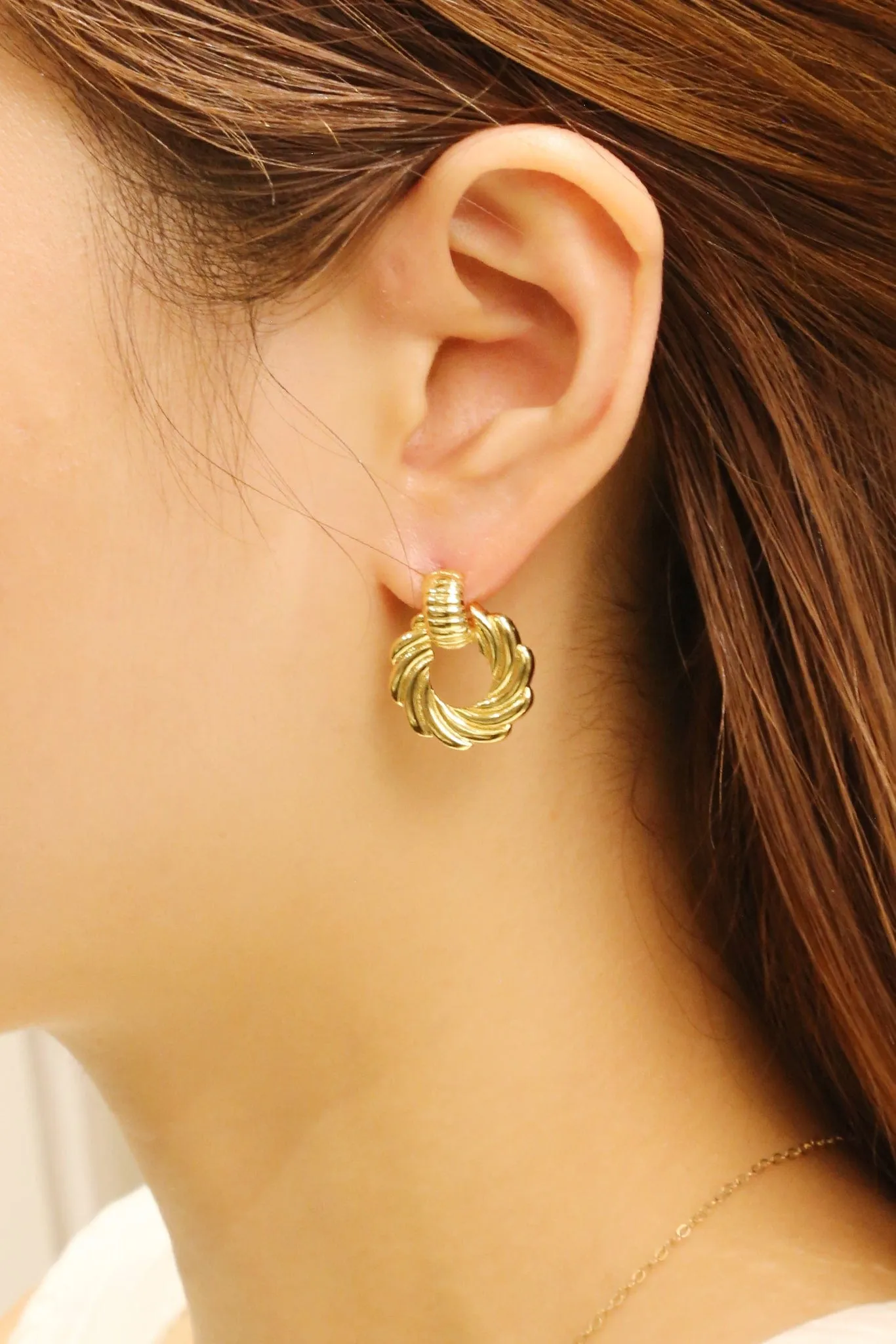 SJE310771 14K Spiral Whirl Post Earrings