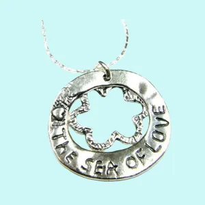 Sterling Silver necklace "the sea of love" designer jewelry