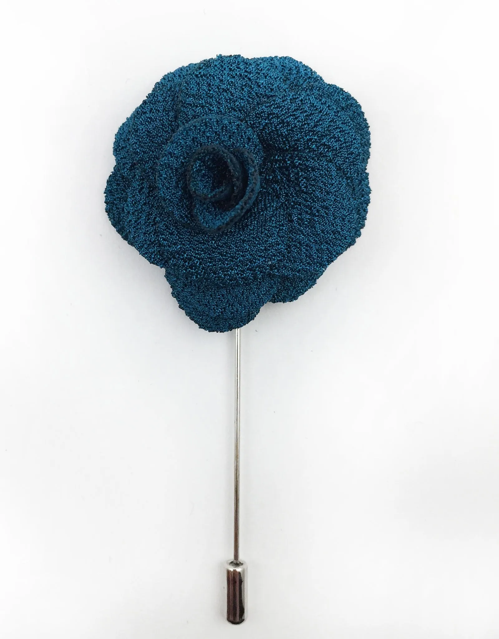 Teal Lapel Flower Pin