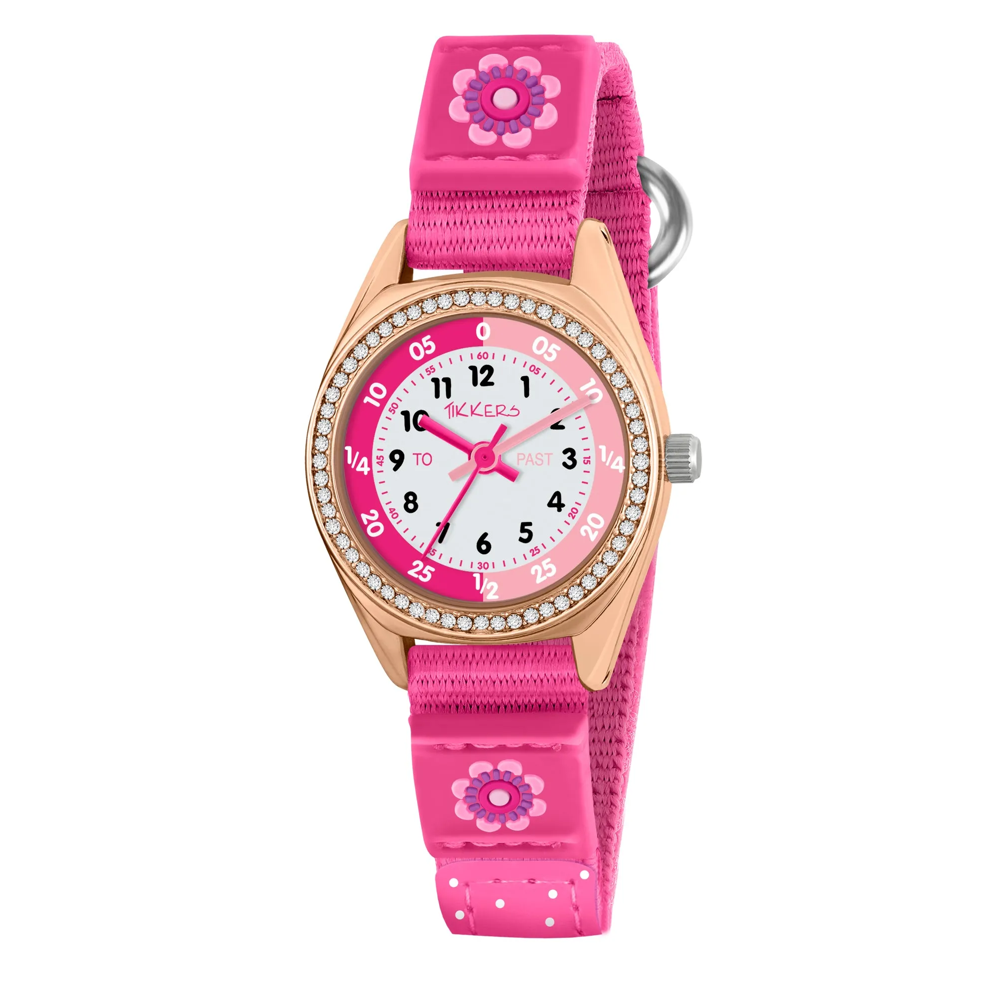 Tikkers Pink Flower Watch, Necklace and Purse Gift Set