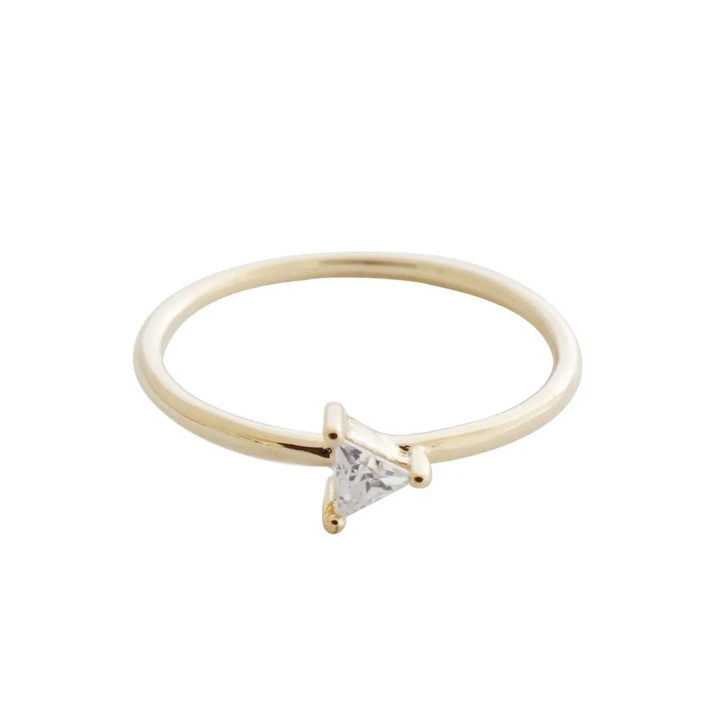 Triangle Solitaire Ring