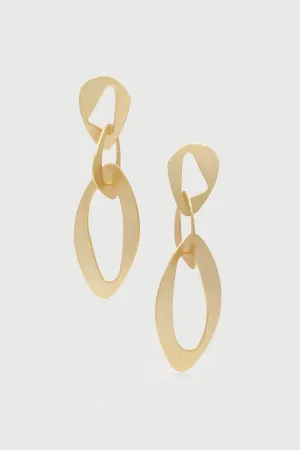 Triple Oval Abstract Dangle Earrings