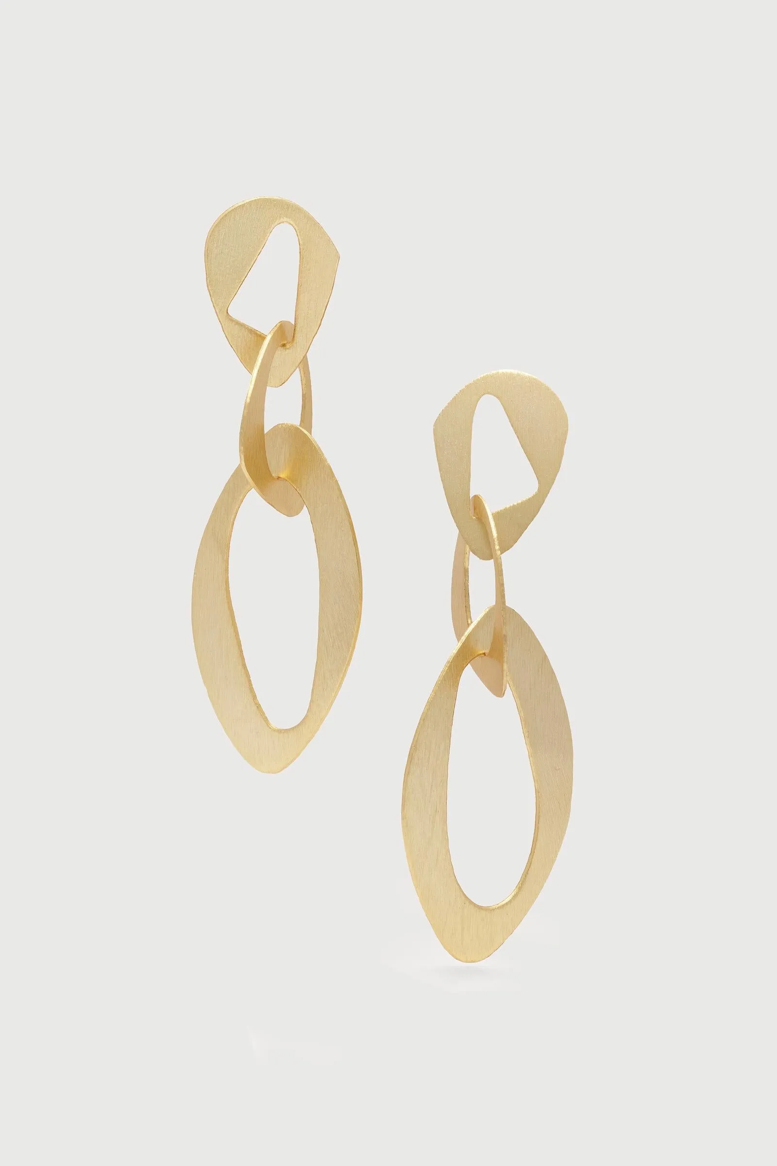 Triple Oval Abstract Dangle Earrings