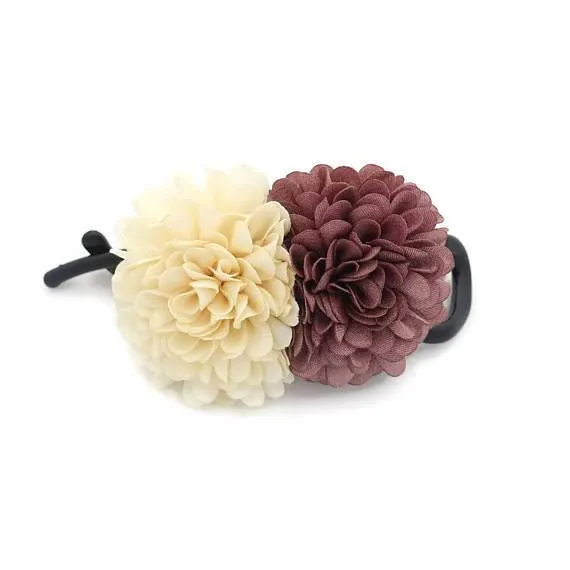 Two Chrysanthemum  Flower Decorated Hair Clip Women Hair Accessory