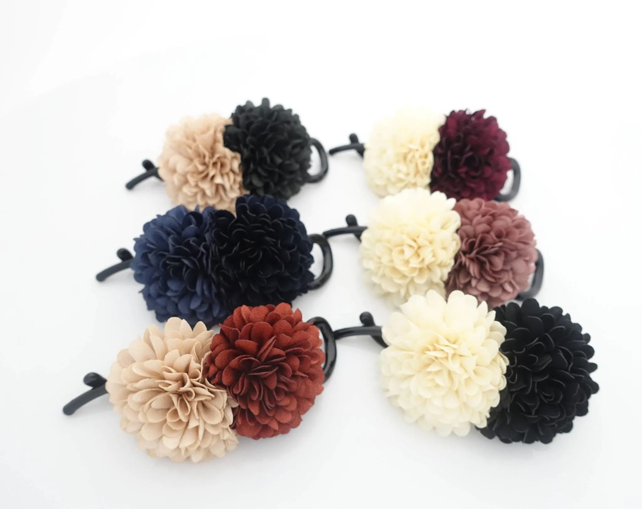 Two Chrysanthemum  Flower Decorated Hair Clip Women Hair Accessory