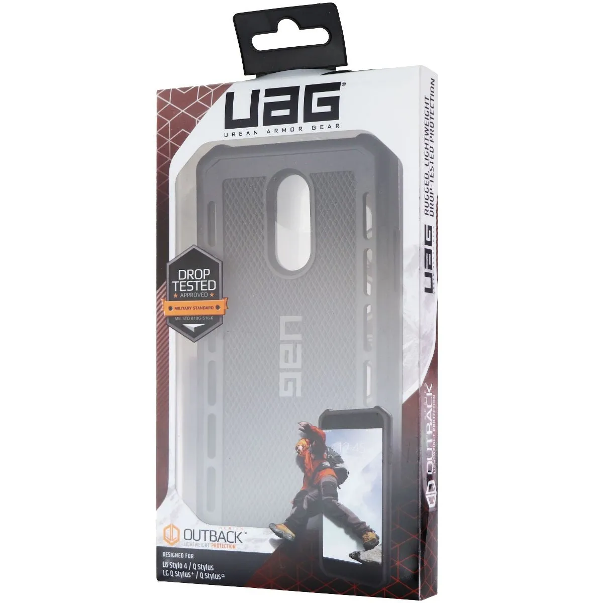 Urban Armor Gear Outback Lightweight Phone Case for LG Stylo 4 / Q Stylus Black