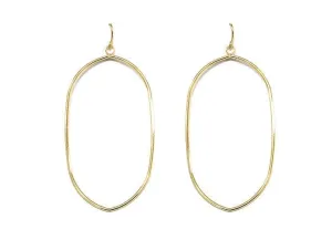 VE2281 Long Oval Drop Earrings