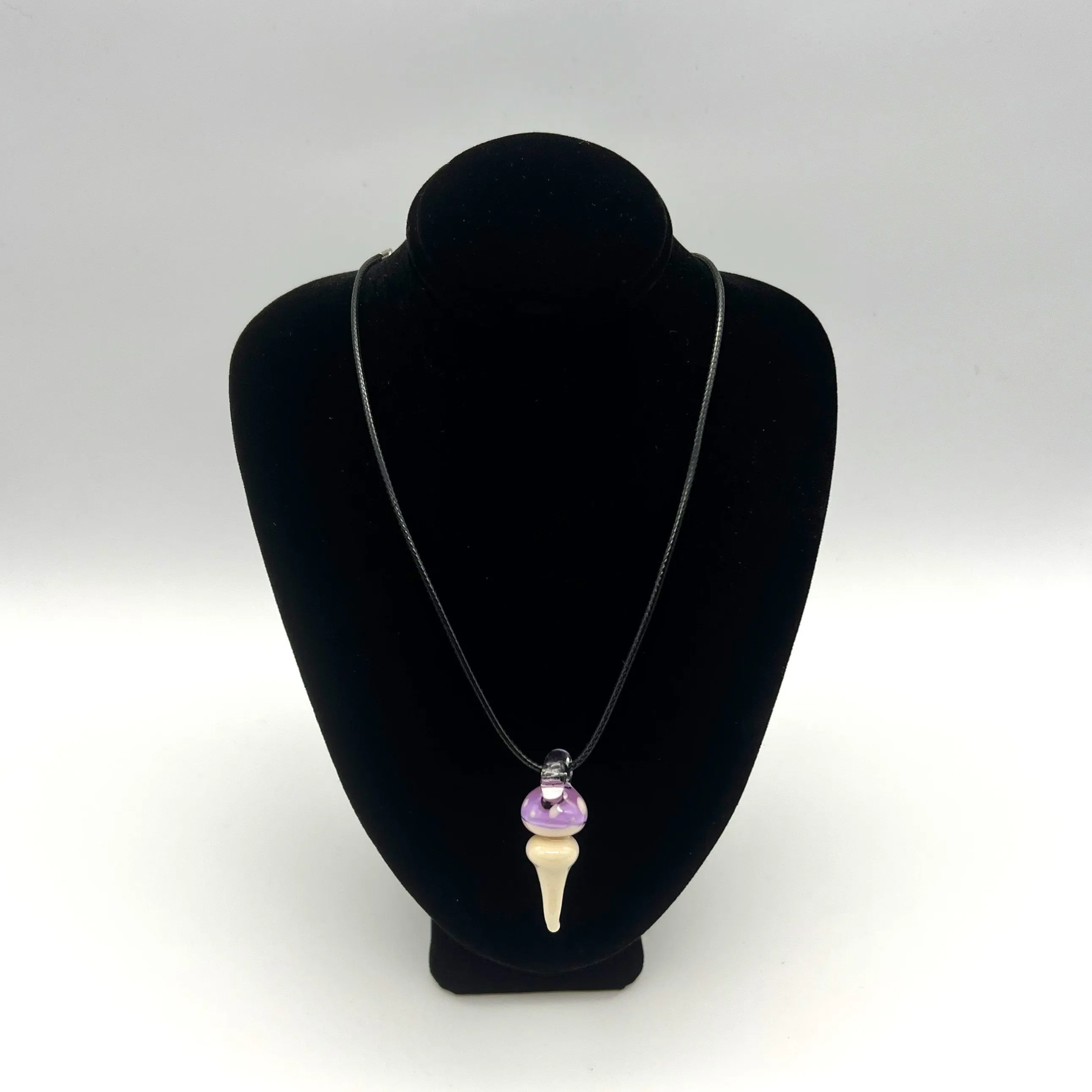 Whimsical Mushroom Pendant Necklaces by AB Glass Designs