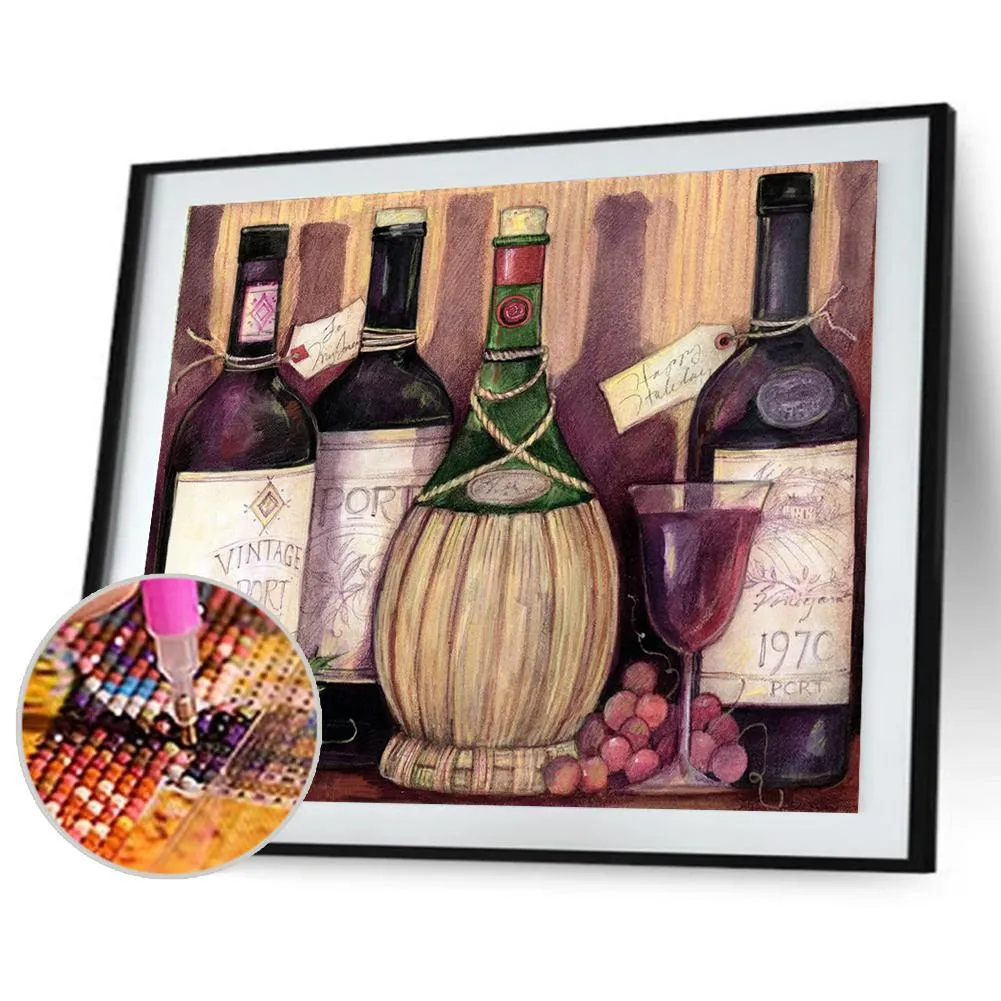 Wine Glass  - Full Round Diamond - 40x30CM