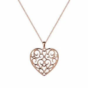 With Love - Filigree Heart - Sterling Silver Pendant