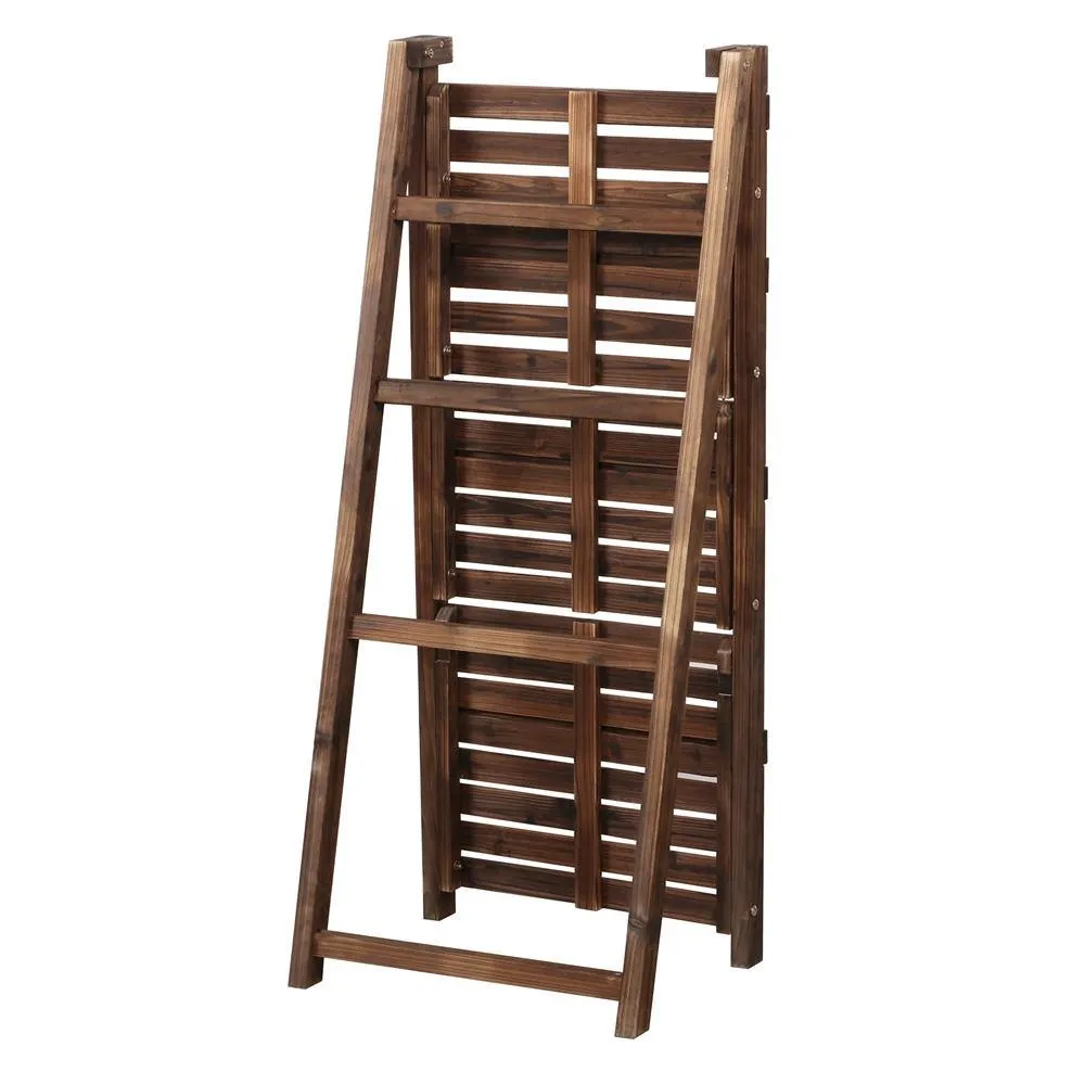 Yaheetech 4-Tier Wooden Foldable Plant Stands Racks